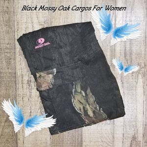 Womens Realtree Black Cargo Pants